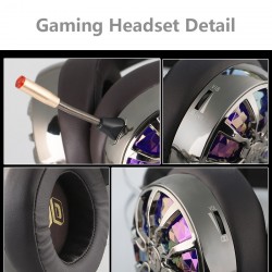 NiUB5 PC65 glowing gaming headset - 3D USB 7.1 PS4 headphones with noise cancelingEar- & Headphones