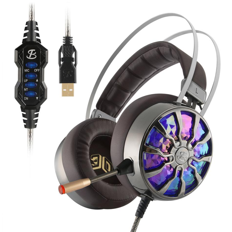 NiUB5 PC65 glowing gaming headset - 3D USB 7.1 PS4 headphones with noise cancelingEar- & Headphones NiUB5 PC65 glowing gaming headset - 3D USB 7.1 PS4 headphones with noise cancelingEar- & Headphones