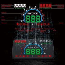 GEYIREN E350 OBD2 II HUD 5.8 Inch screen - overspeed alarm & fuel consumption - car displayDiagnosis