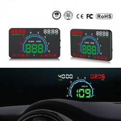 GEYIREN E350 OBD2 II HUD 5.8 Inch screen - overspeed alarm & fuel consumption - car displayDiagnosis