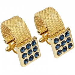 Luxury gold cufflinks with onyx stoneCufflinks