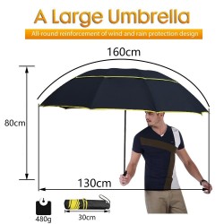 Large windproof umbrella 130 cmOutdoor & Camping