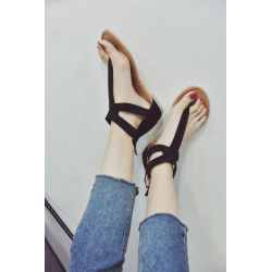 Summer sandals with crystals & zipperSandals