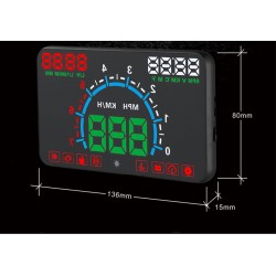 GEYIREN E350 OBD2 II HUD 5.8 Inch screen - overspeed alarm & fuel consumption - car displayDiagnosis
