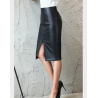 Elegant leather midi skirtDresses