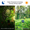 LED dandelion lights - 120 LEDS - solar poweredSolar lighting