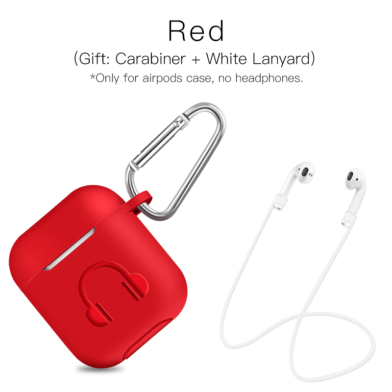 Soft silicone earphone case for Apple AirPods with hookEar- & Headphones