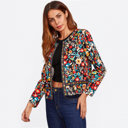 Elegant jacket with floral printJackets