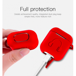 Soft silicone earphone case for Apple AirPods with hookEar- & Headphones