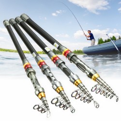 Telescopic carbon fiber fishing rod - 1.8m - 3.0mFishing rods