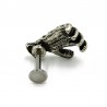 Body piercing with skull handEarrings