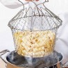 Foldable strainer - stainless steel mesh cooking basketKitchen