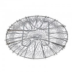Foldable strainer - stainless steel mesh cooking basketKitchen