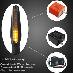 12 LED - motorcycle turn signal lights - indicators for Kawasaki & Harley 2 pcsTurning lights