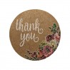 Thank you - natural kraft paper - round stickers 500 / 1000 piecesAdhesives & Tapes