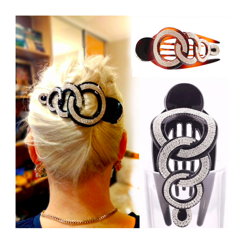 Elegant hair pin with crystalsHair clips