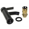Black stainless steel basin faucetFaucets