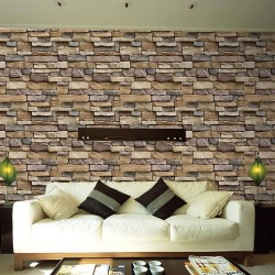 3D brick stone - rustic wallpaper - self-adhesive sticker- removableWall stickers