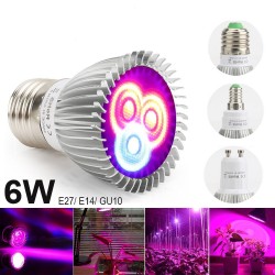 6W - E27 E14 GU10 - LED grow light - hydroponicGrow Lights
