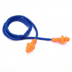 Waterproof silicone ear plugs - reusable - hearing protection - with string 10 pairsHearing aid