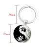 Yin Yang - glass round keychainKeyrings
