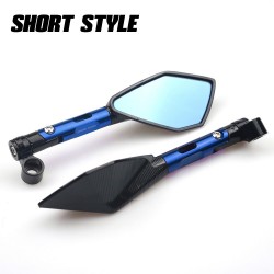 Motorcycle aluminum rear view mirrors with blue glass for Kawasaki Z900 Z900RS Z800 Z1000Mirrors