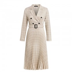 Vintage plaid dress with beltDresses