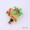 Christmas crystal brooch with jingle bellChristmas