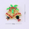 Christmas crystal brooch with jingle bellChristmas