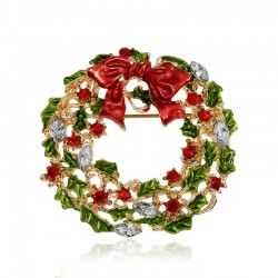 Christmas mistletoe wreath - broochBrooches
