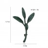 Christmas mistletoe leaf with pearls - broochBrooches