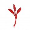 Christmas mistletoe leaf with pearls - broochBrooches