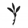 Christmas mistletoe leaf with pearls - broochBrooches