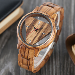 Geometric triangle - wooden Quartz watch - unisexWatches