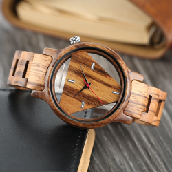 Geometric triangle - wooden Quartz watch - unisexWatches