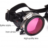 Steampunk & gothic round glasses - vintage rivet goggle with lightSunglasses