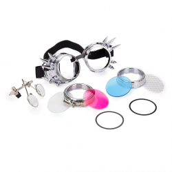 Steampunk & gothic glasses with rivets - vintage gogglesHalloween & Party