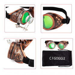 Steampunk & gothic glasses with rivets - vintage gogglesHalloween & Party