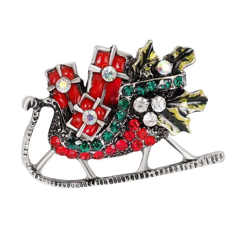 Christmas crystal broochesBrooches