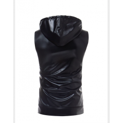 Shiny metallic hoodie - sleeveless vestHoodies & Sweatshirt