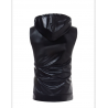 Shiny metallic hoodie - sleeveless vestHoodies & Sweatshirt