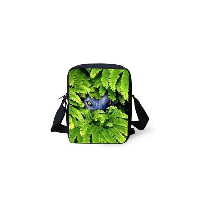 Animals in leaves - small crossbody bagBags