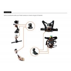 Octopus tripod - chest band mount for GoPro Hero 7 6 5 EKEN H9 Xiaomi Yi 4KGS65Mounts