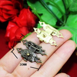 Antique iron - furniture padlock hasp - lock 30 * 18mm 10 piecesFurniture