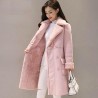 Fashionable winter suede coat - sheepskin long jacketJackets