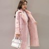 Fashionable winter suede coat - sheepskin long jacketJackets