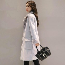 Fashionable winter suede coat - sheepskin long jacketJackets