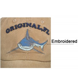 Vintage original Shark - embroidery cotton baseball cap - unisexHats & Caps