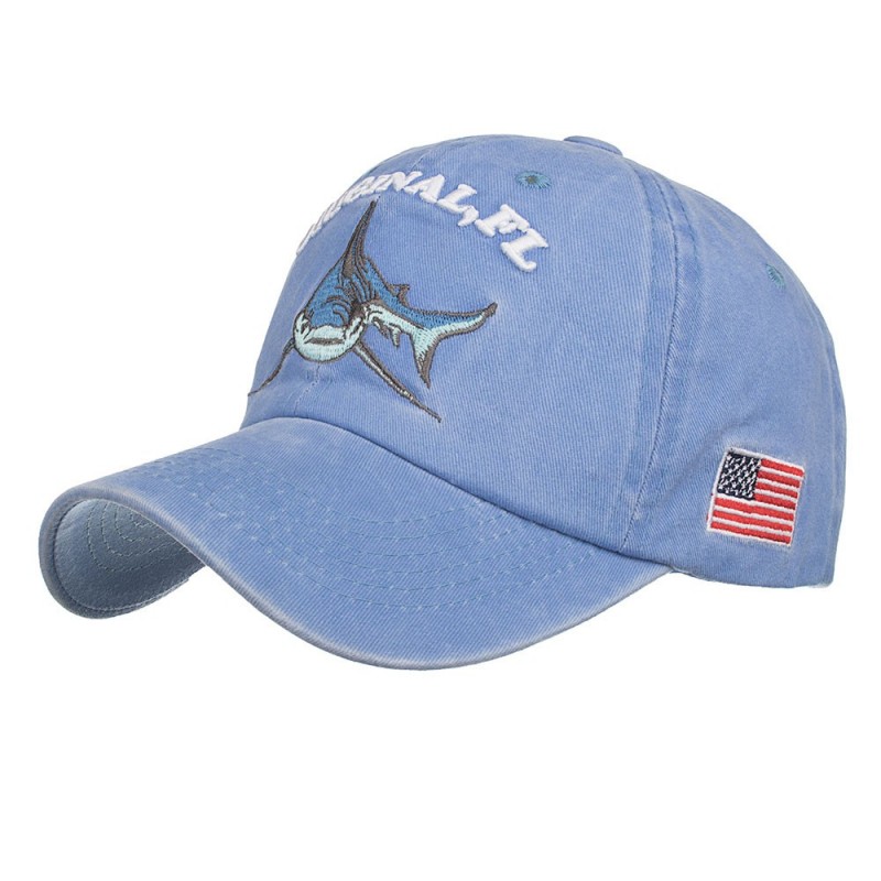Vintage original Shark - embroidery cotton baseball cap - unisexHats & Caps