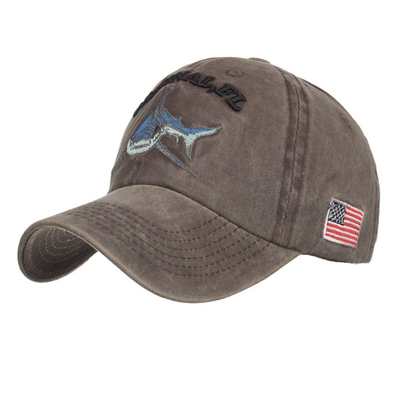 Vintage original Shark - embroidery cotton baseball cap - unisexHats & Caps